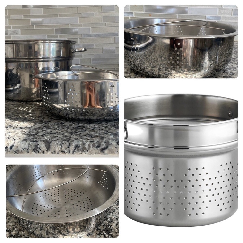 NWOT: Stainless Steel Pasta Insert & Steamer Basket 🚀 - Brand New, 2Pc. Set